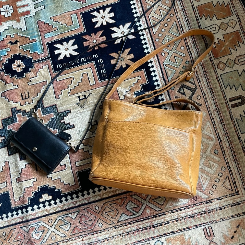 Tan Leather Shoulder Bag